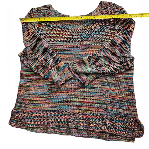 John Paul Richard Rainbow Relax Knit Scoop Neck Cozy Sweater - Picture 7 of 13